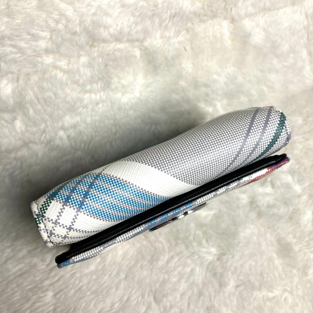 【未使用】Vivienne Westwood✨三つ折りミニ財布　チェック　がま口