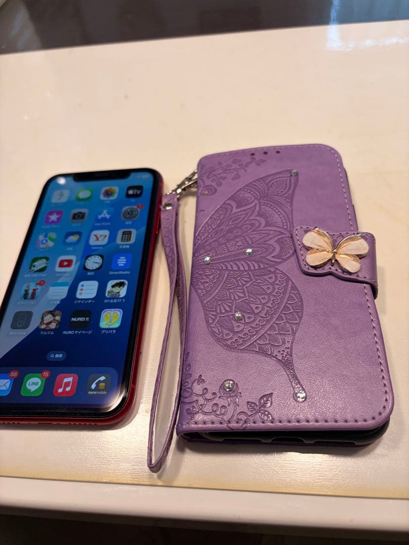 【美品】iPhone Xr 128GB赤　オマケ付