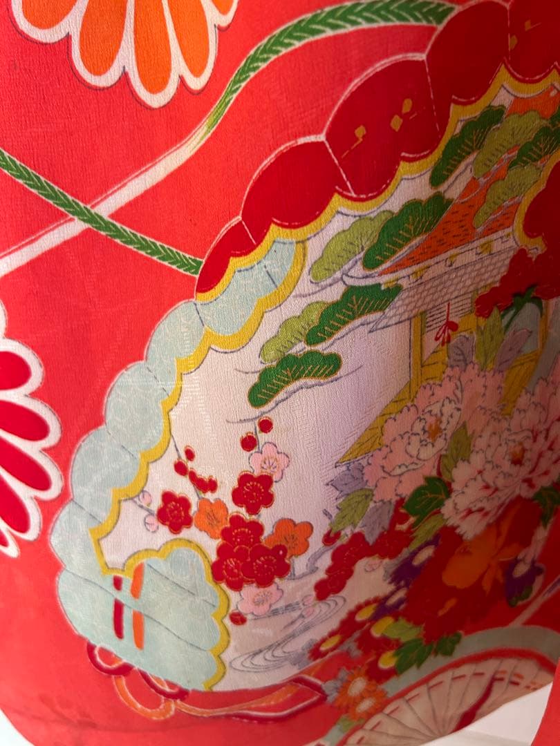 5歳　6歳　7歳　七五三　 アンティーク正絹着物、帯、帯揚げ、帯締め、しごき