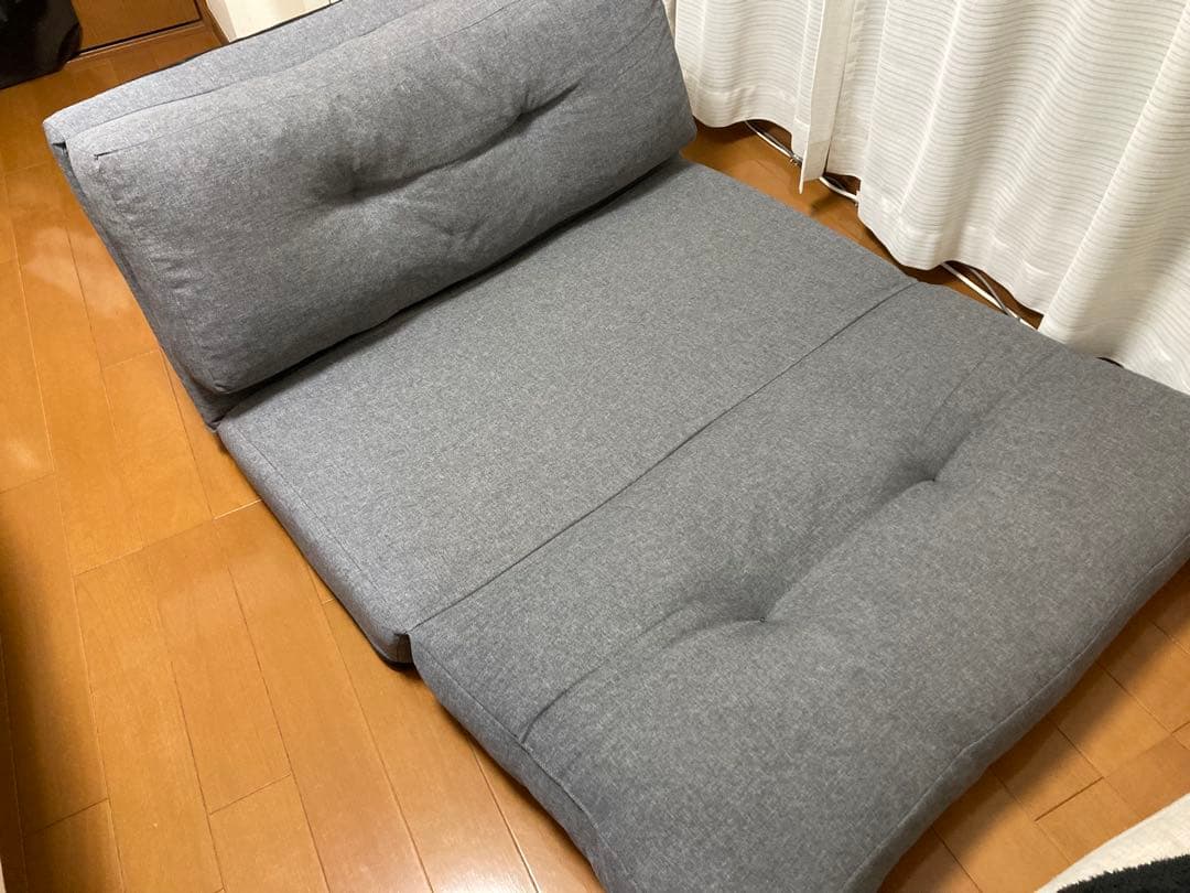 引き取り限定　横浜　リクライニングソファ ベッド　シングルサイズ　1人-2人