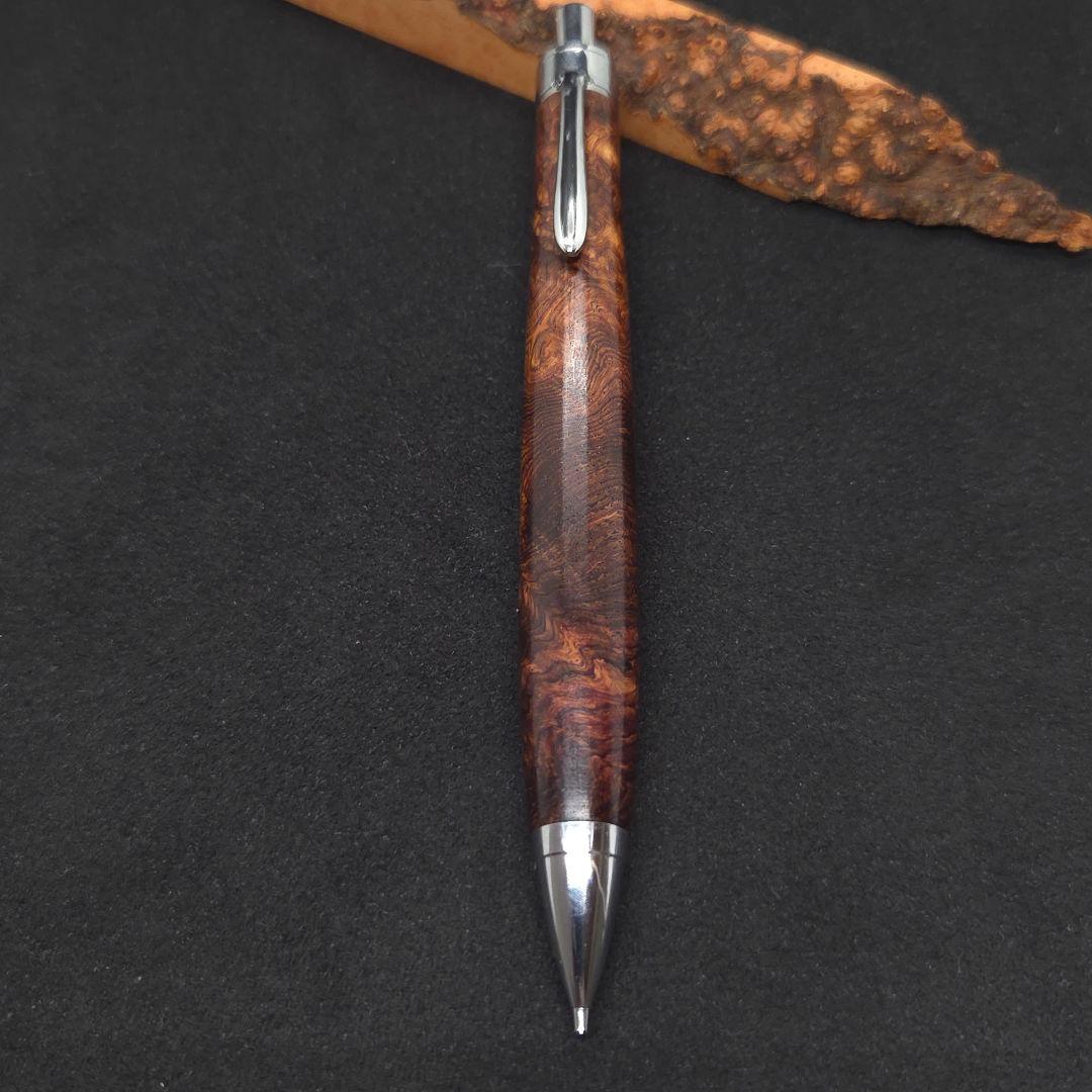 No.36ハンドメイド木軸シャーペンロースウッド瘤