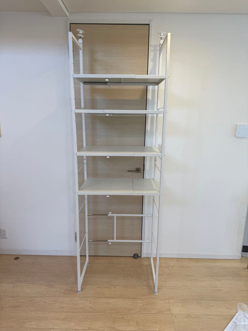 [山善] 突っ張り レンジラック ホワイト RPE-4T(WH)