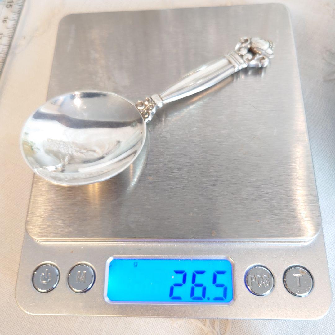 ジョージ・ジェンセン　エコーン　ティーキャディースプーン　純銀　スターリング