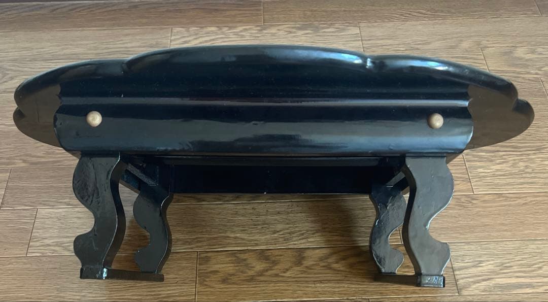 韓国　螺鈿細工 折りたたみ座卓 折りたたみ円形テーブル