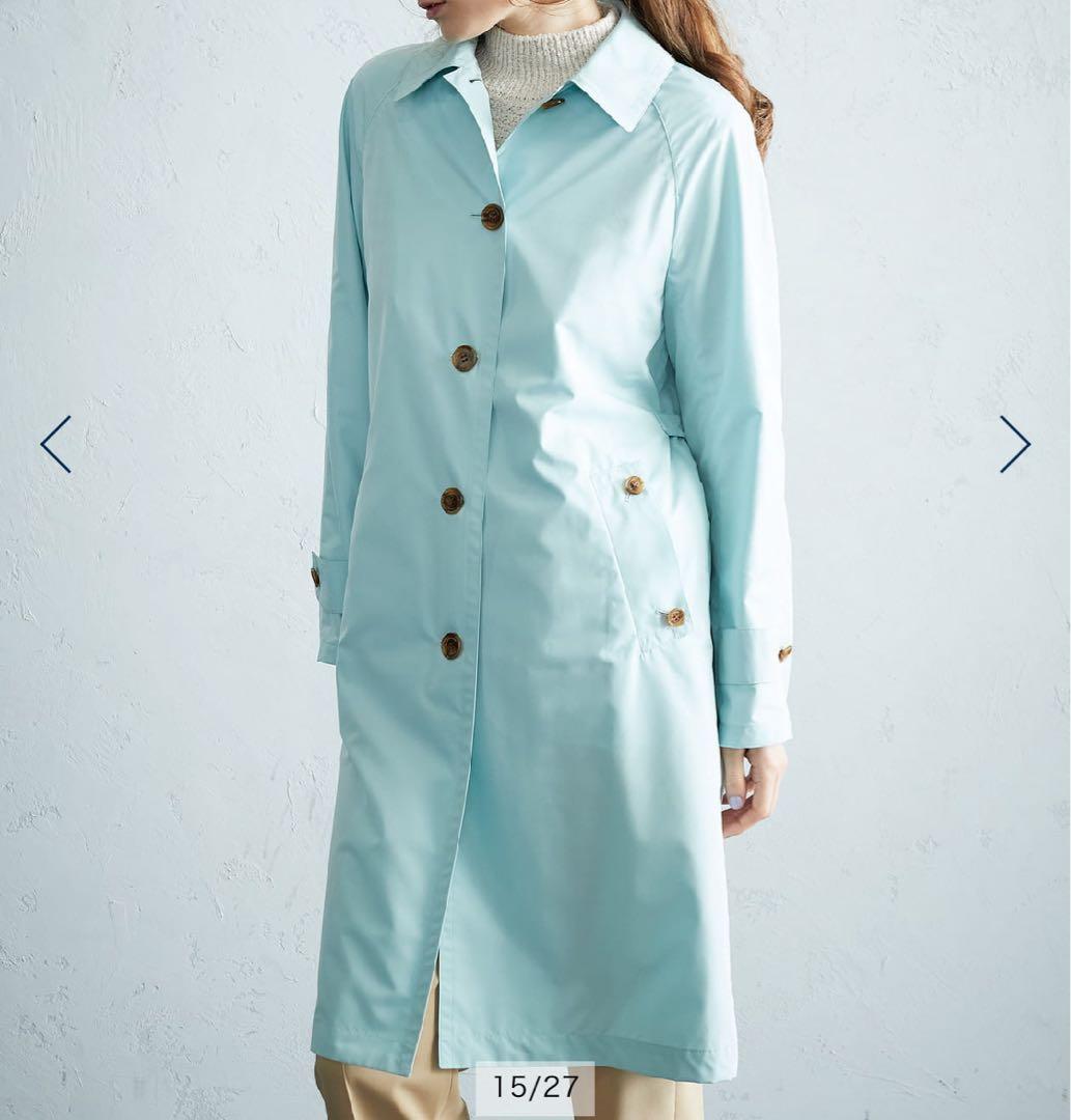 Aquascutum アクアスキュータム SORELAタフタ ステンカラーコート