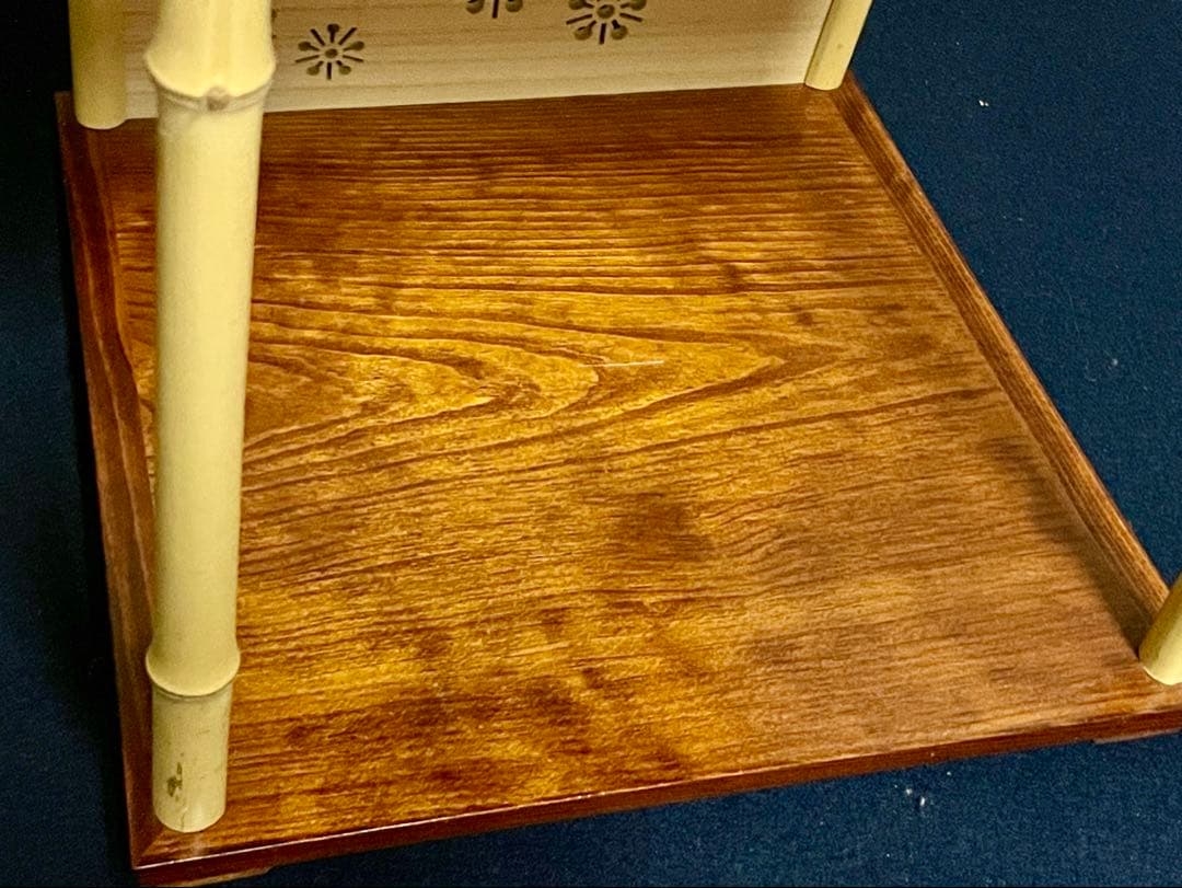 【美品】「祖」 表千家 鵬雲斎好 三和棚 塗師 泰軒 共箱 （F三和）