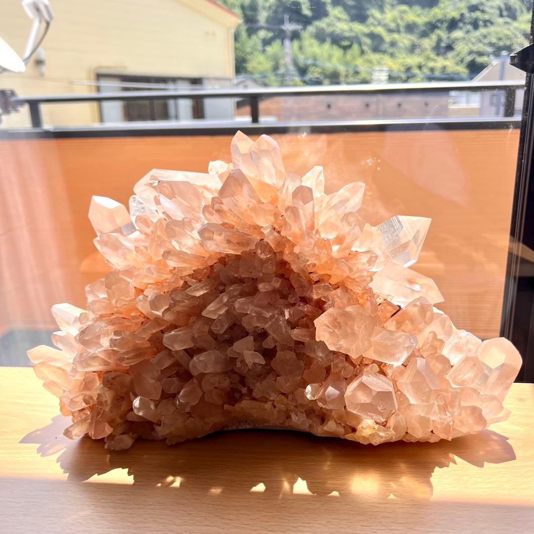極上　ヒマラヤ　マニカラン　特大ピンククォーツクラスター　2