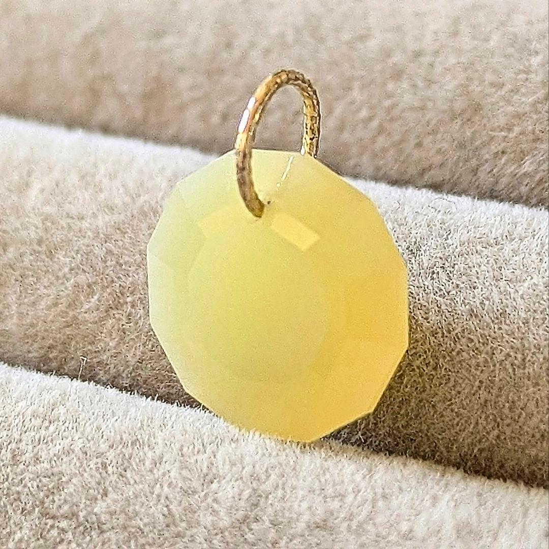 ♢miyumiyu♢K18 イエローオパール 4.66ct チャーム