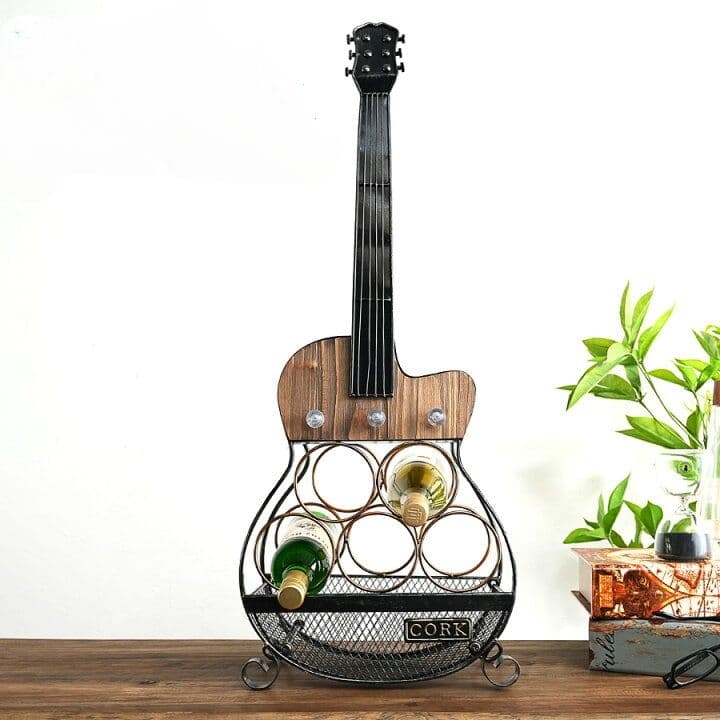 輸入雑貨　『照明付きワインホルダー』　楽器　ギター　ワインスタンド　5本収納可能