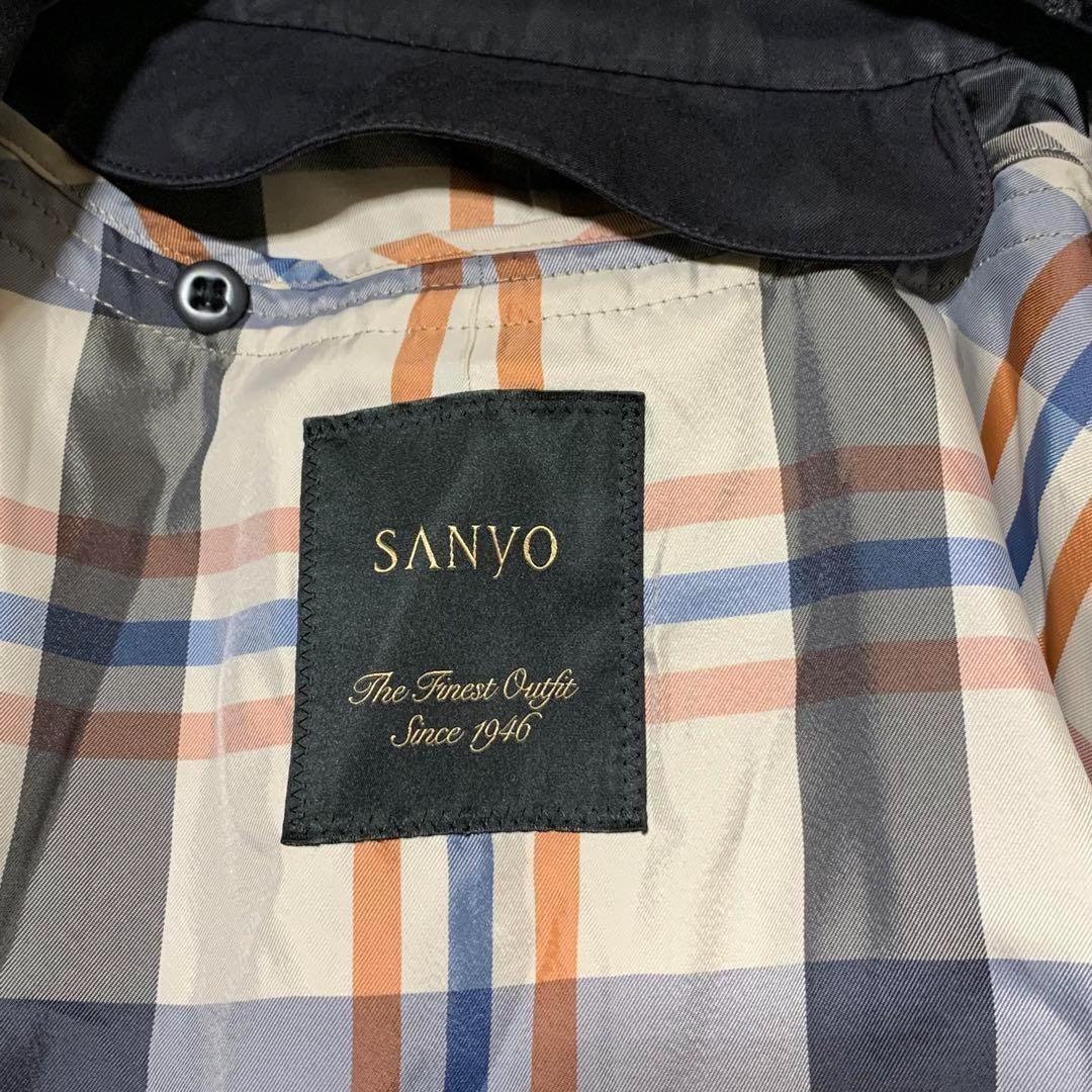 美品　サンヨー　100年コート　トレンチ　チェック　ライナー　ベルト