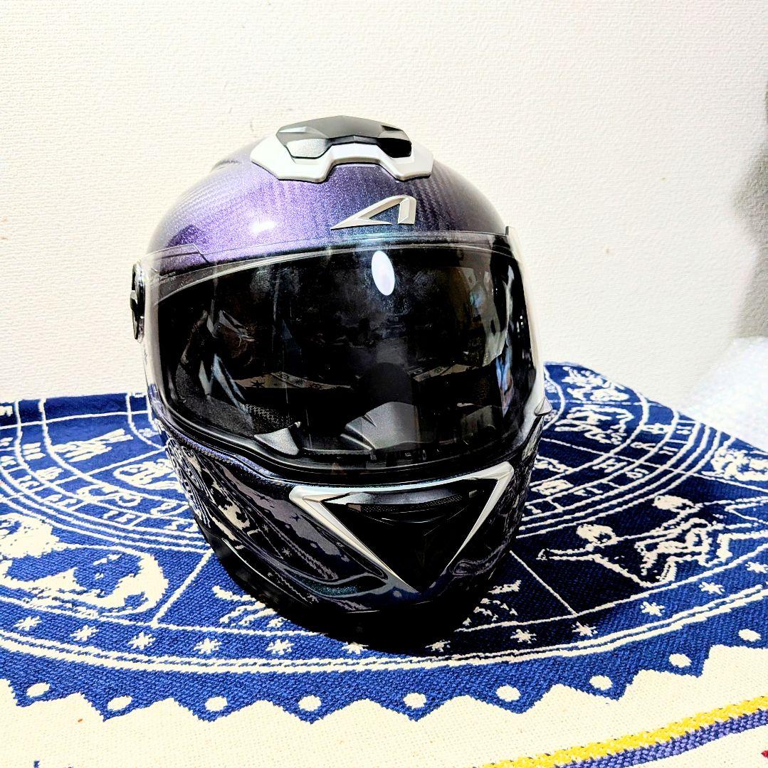 極美品　ASTONE GT-1000F IRIDIUM カーボンヘルメット