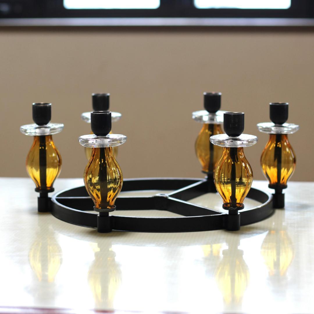 【美品・貴重】エリックホグラン　Erik Hoglund　アンバー シャンデリア