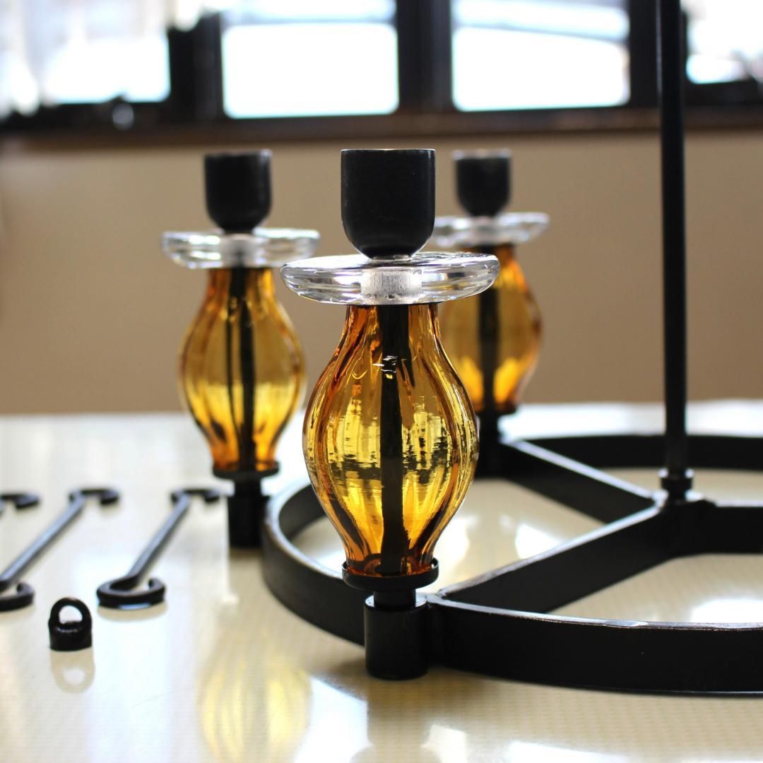 【美品・貴重】エリックホグラン　Erik Hoglund　アンバー シャンデリア