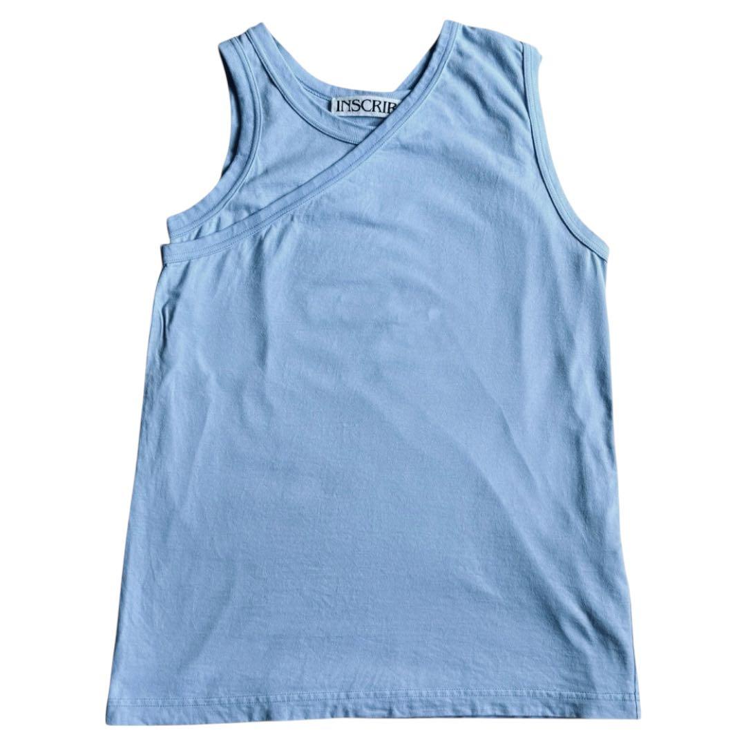 INSCRIRE アンスクリア レイヤードタンクトップ フリーサイズ 水色