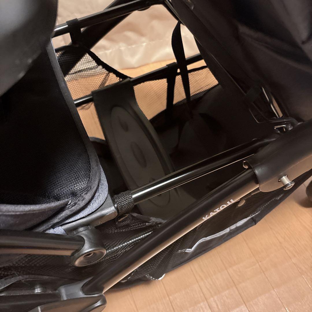 【動作確認済】カトージ 二人でゴーDX デニム 二人乗りベビーカー