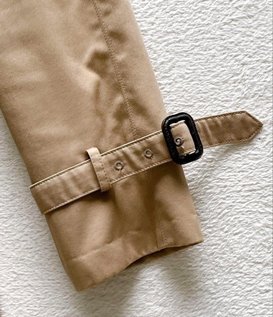 クリーニング済☆ Aquascutum ベルト付きトレンチコート　チェック柄