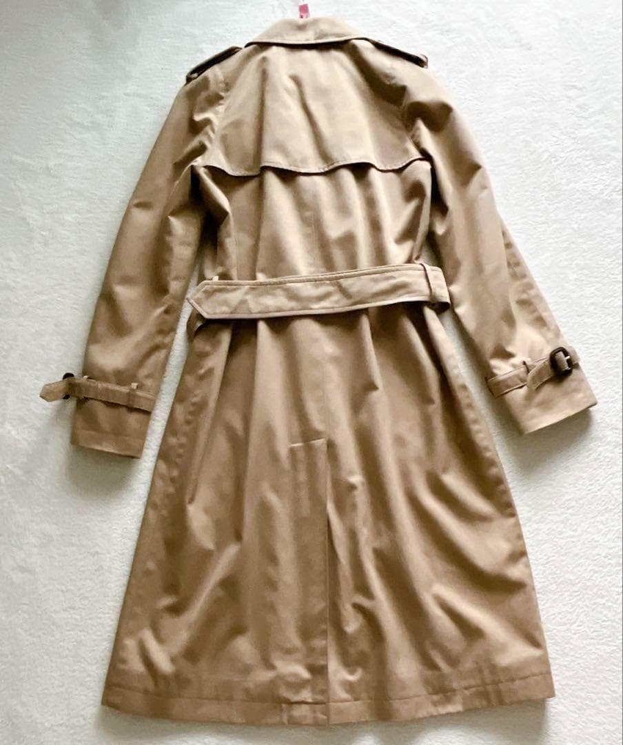 クリーニング済☆ Aquascutum ベルト付きトレンチコート　チェック柄