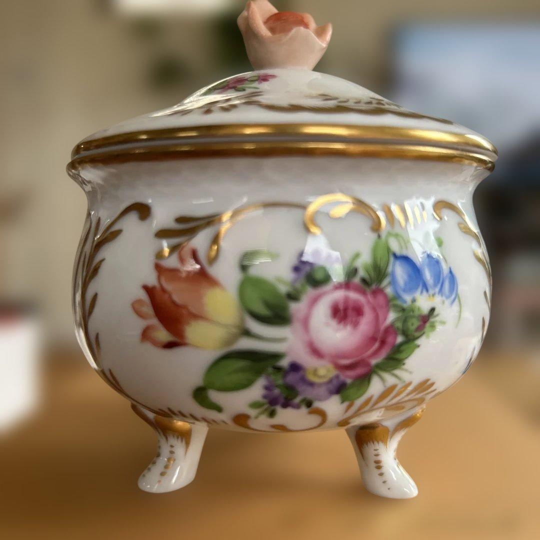 ヘレンドシュガーポット（脚付）