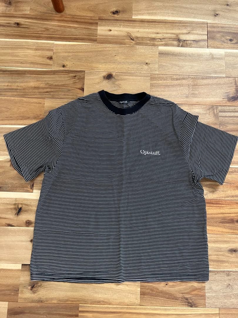 Optstuff オプトスタフBORDER T-SHIRT ロゴ刺繍