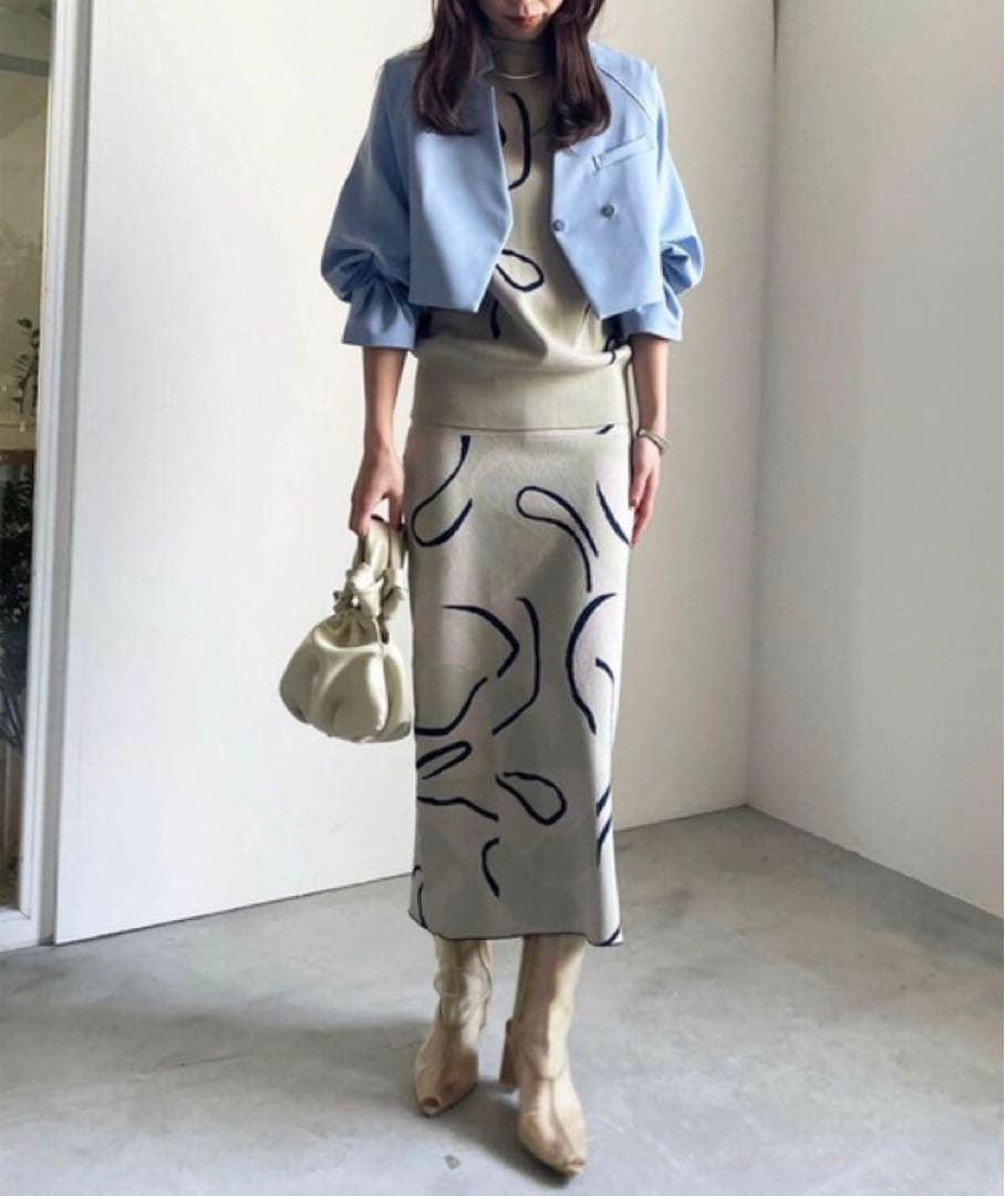 美品　Ameri OTONA SHORT JACKET SET UP DRESS