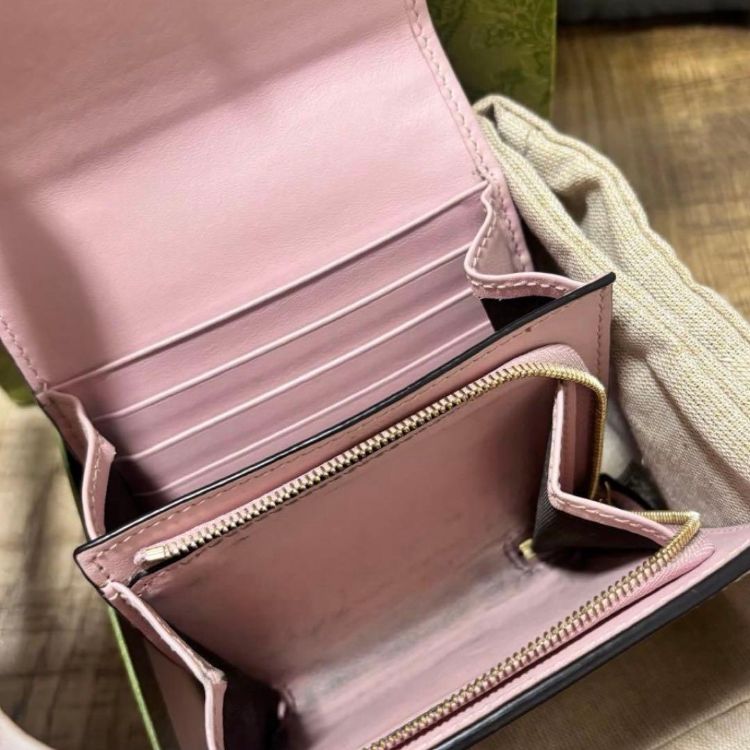 GUCCI 三つ折り財布　レザーウォレット　ミニウォレット