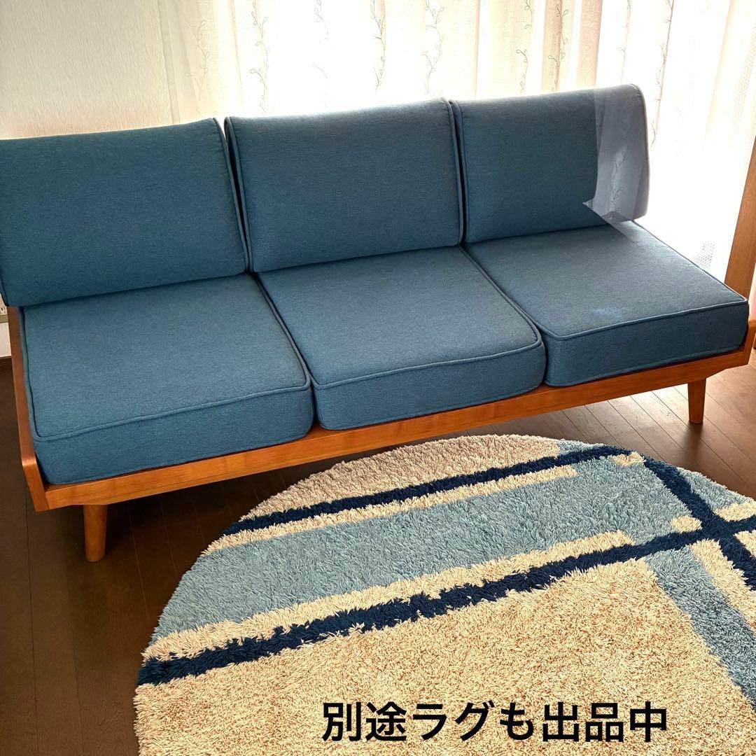 美品unico ALBERO3シーターウニコアルベロネイビーブルー