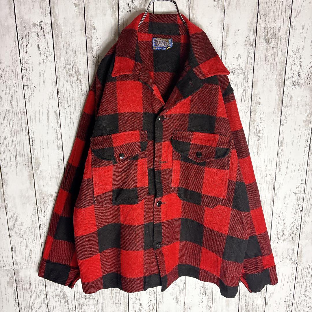 ペンドルトン 60s ブロックチェック 肉厚ネルシャツ ウール ヴィンテージ