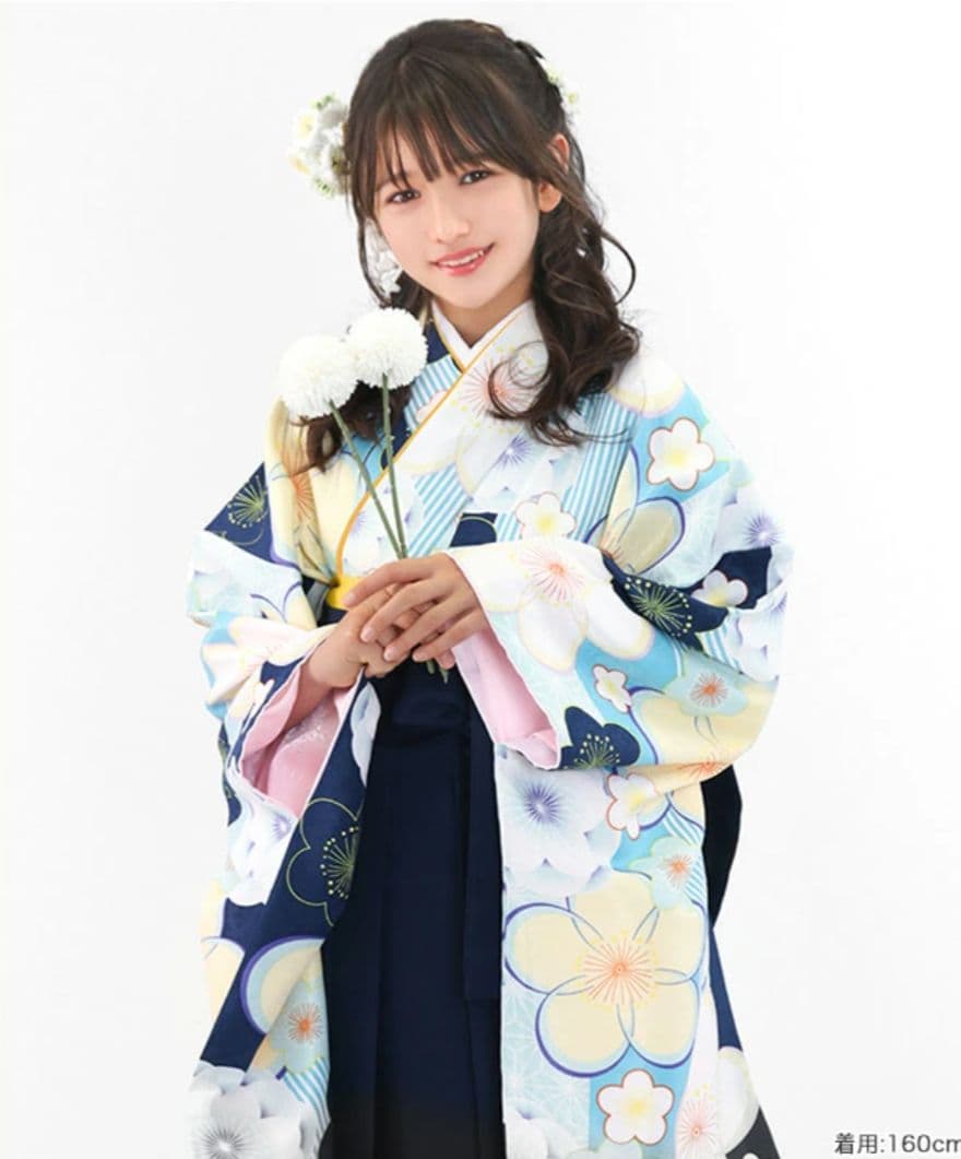 京越 ジュニア 簡単着付け 袴 襦袢 髪飾り