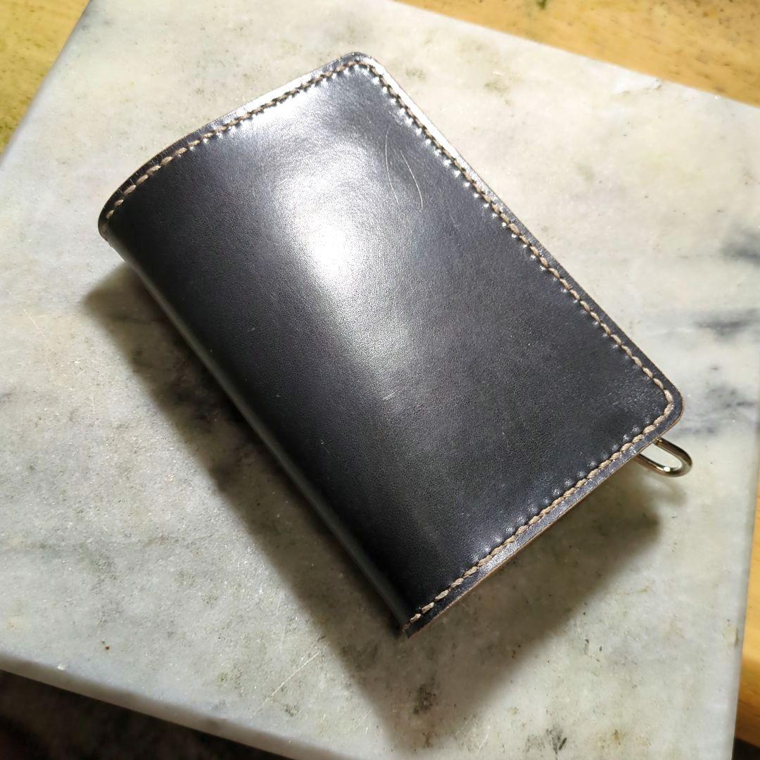 姫路ヌメ革 トラッカーウォレット ハンドメイド ミドルウォレット 2つ折り財布