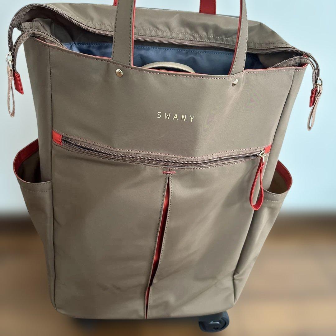 【中古品】スワニー 2way SWANY 4輪 キャリーバッグ バッグ取外し可
