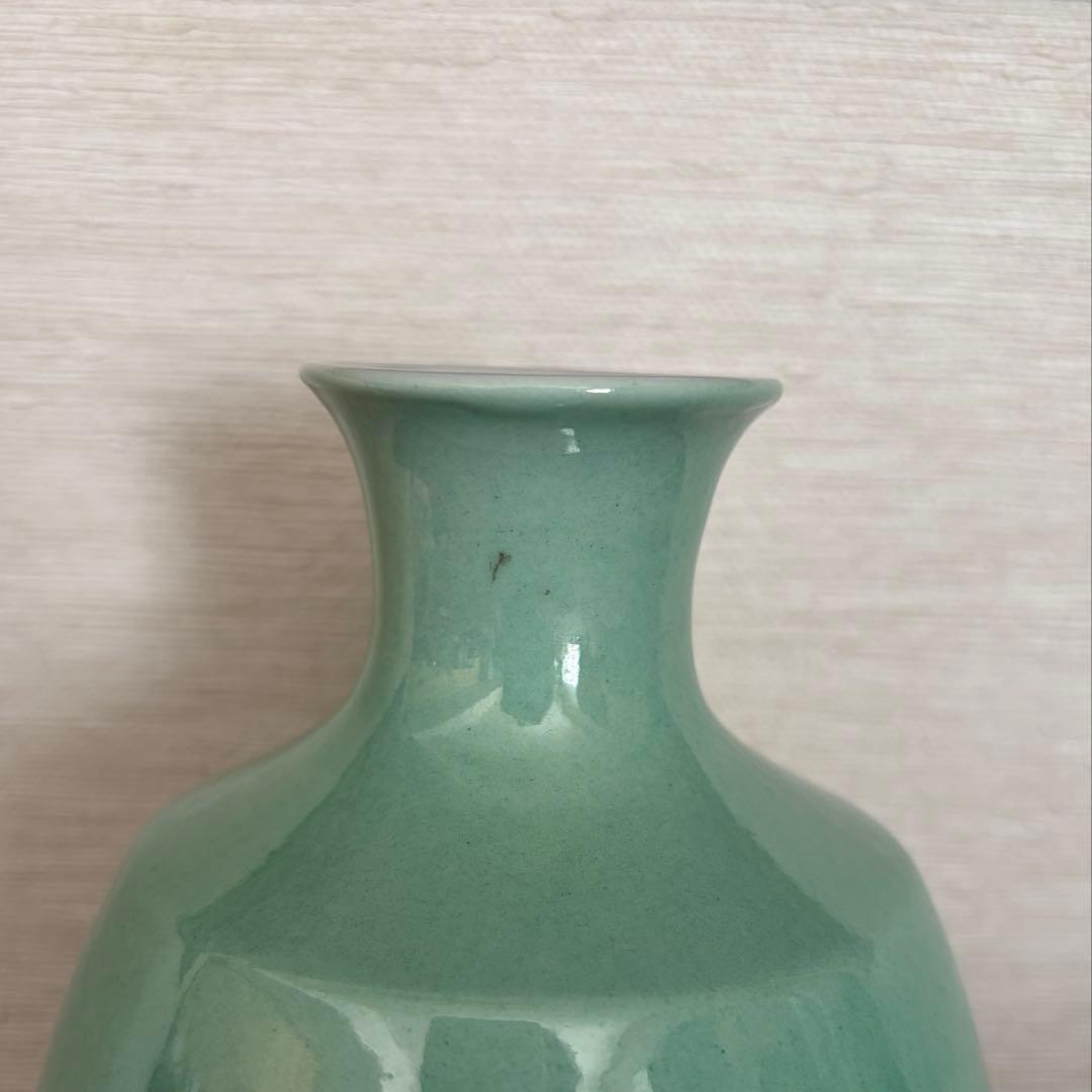 人間国宝 錦山窯三代 吉田美統 九谷焼『釉裏金彩芙蓉文 花生』