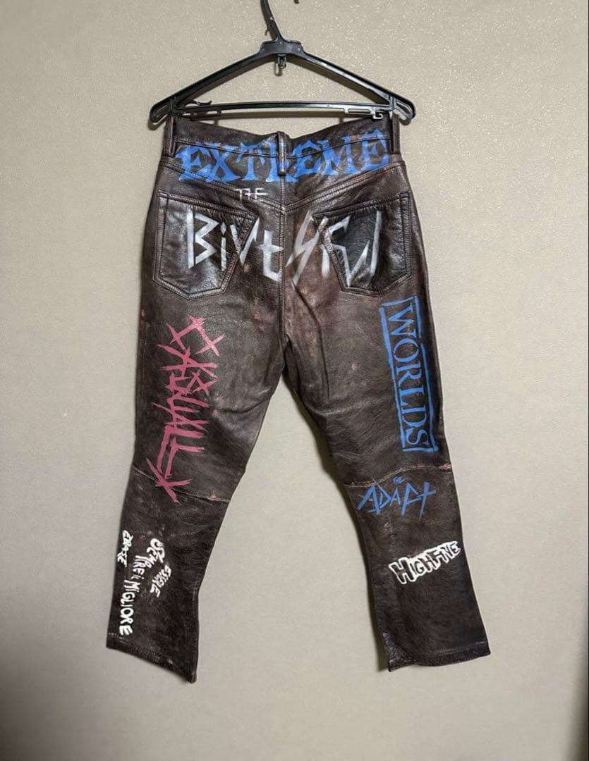 パンツ doublet CLACKING LEATHER PANTS M