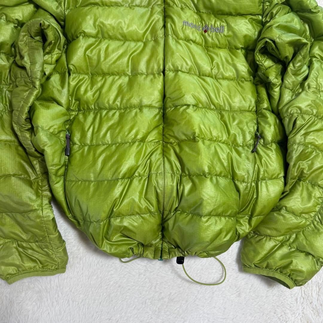 モンベル800FP U.L.ダウンガイドパーカSグリーンドローコードy2k短丈