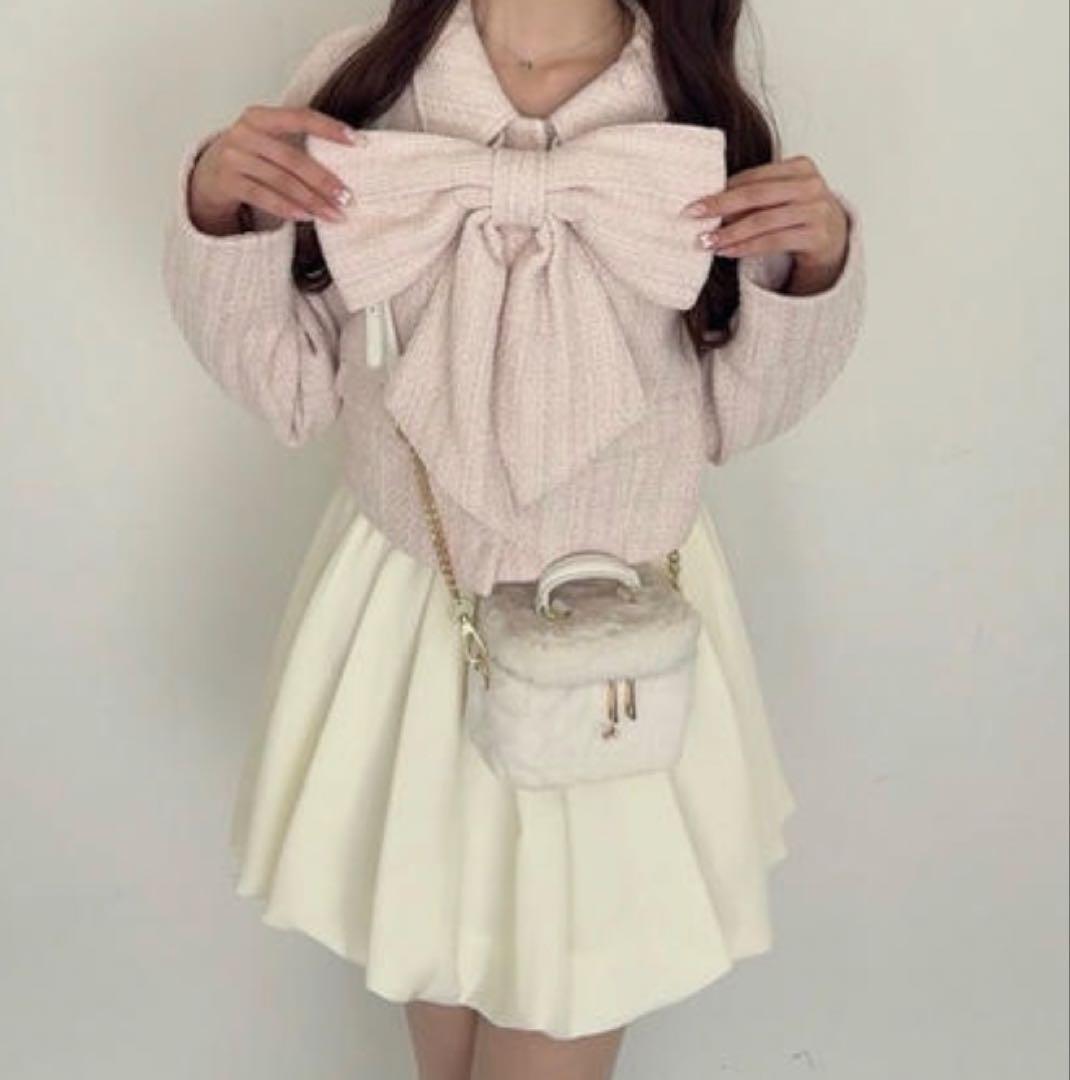 ♡24時間発送可能♡ An MILLE ビッグリボンショートコート アンミール