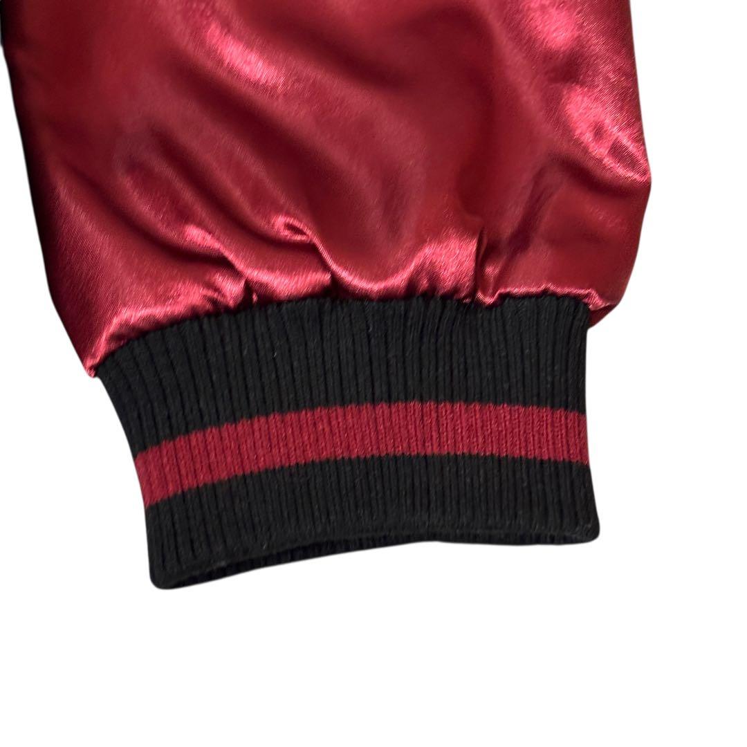 【美品】抜刀娘　スカジャン　日本刀　三日月　牡丹　刺繍　M