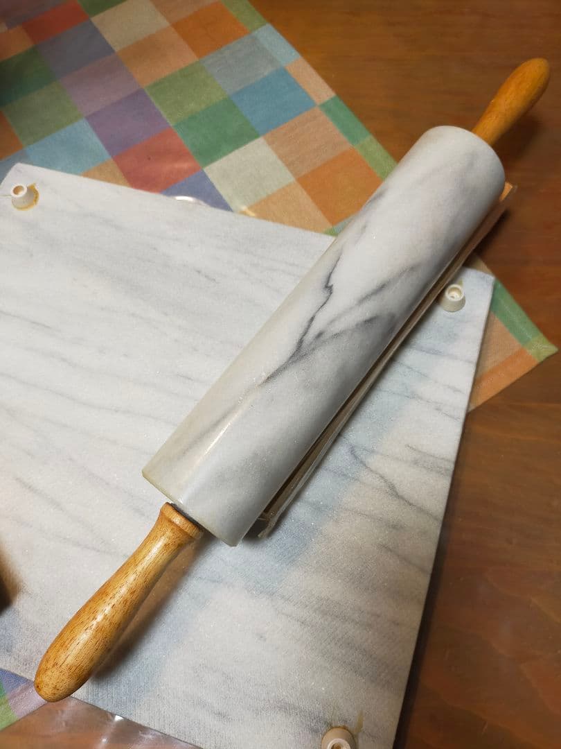 台湾製　天然大理石製高級のし台 1.5cm厚　天然大理石のし棒