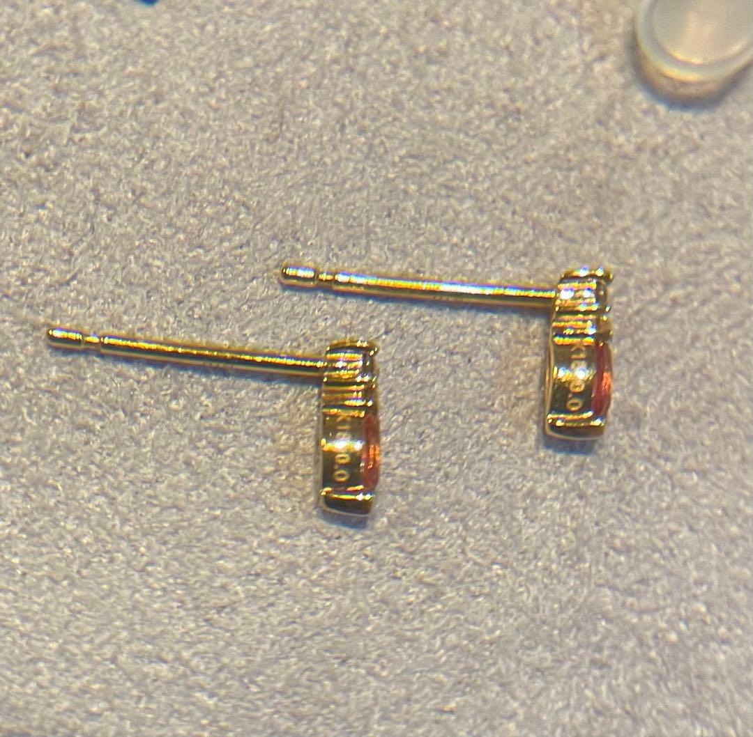 美品☆BELLESIORAベルシオラ K18 ダイヤモンド サファイア ピアス