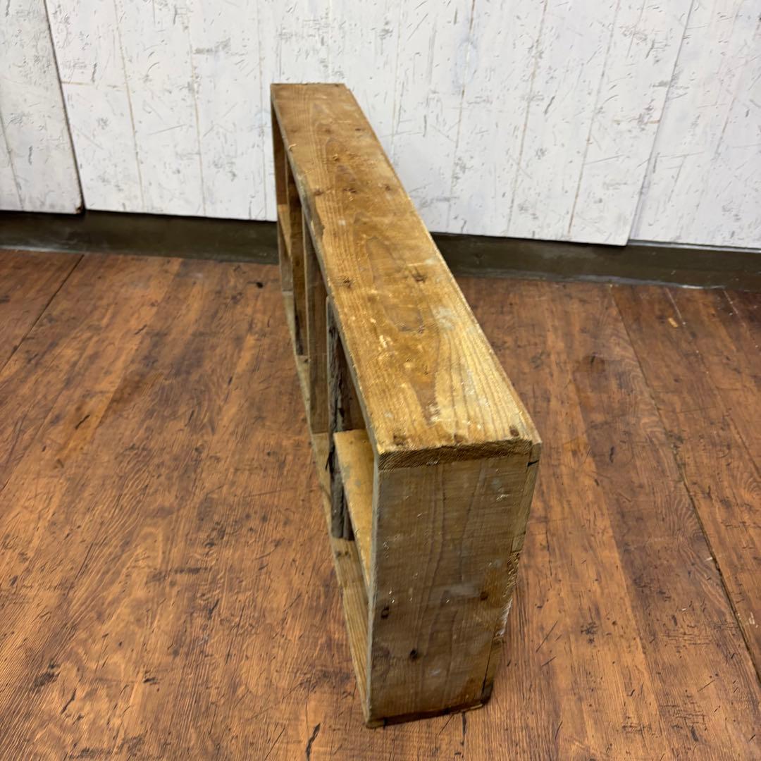 B1 昭和レトロ 古家具 古材 木製飾り棚 ディスプレイラック オープンラック