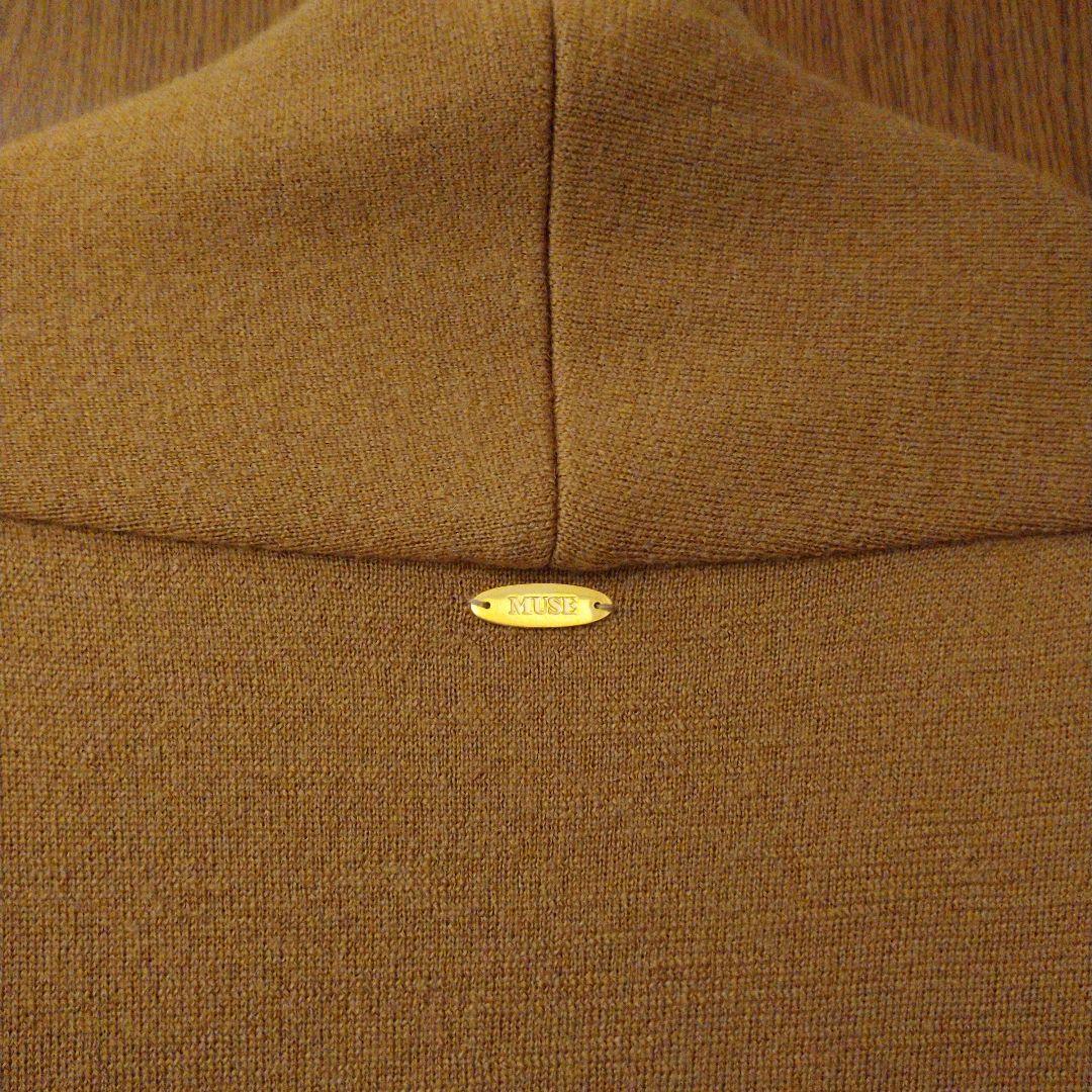 未使用に近い☆ドゥーズィエムクラス☆スムースニットガウンコート☆ウール100%