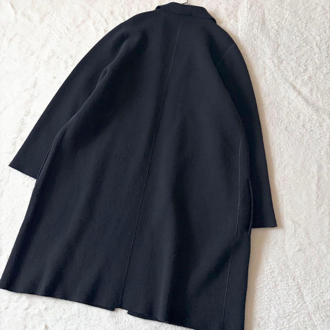 5519 マックスマーラステュディオ ガウンコート ブラック ロング丈 ウール