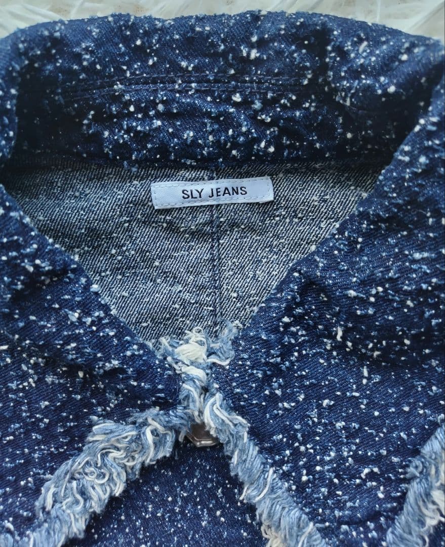 SLY ツイード　ジャケット　デニム　GRAIN TWEED JK-BE