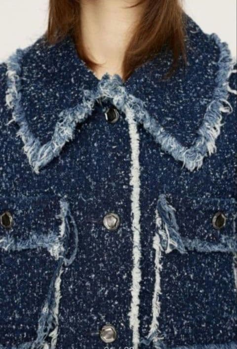 SLY ツイード　ジャケット　デニム　GRAIN TWEED JK-BE