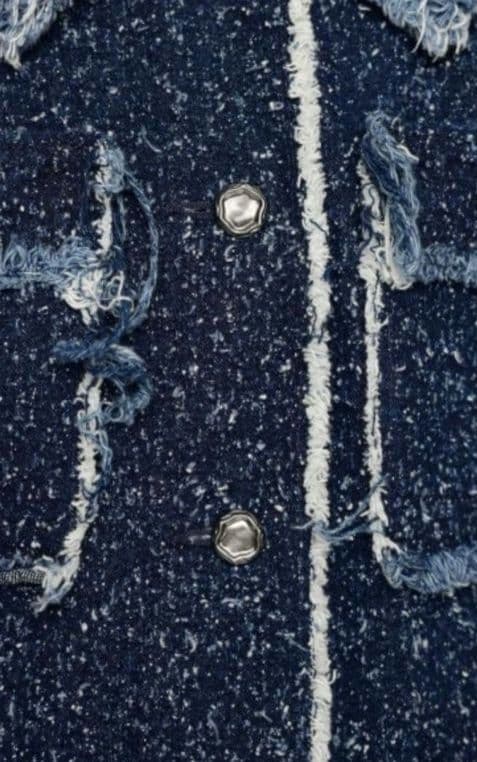 SLY ツイード　ジャケット　デニム　GRAIN TWEED JK-BE