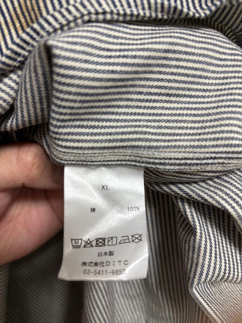 BOWWOWプルオーバーヒッコリーシャツサイズXLほぼ新品