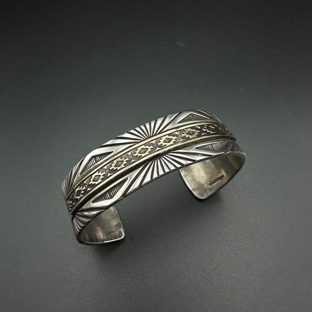 専用　Navajo M.M. ROGERS 14K スタンプワーク バングル