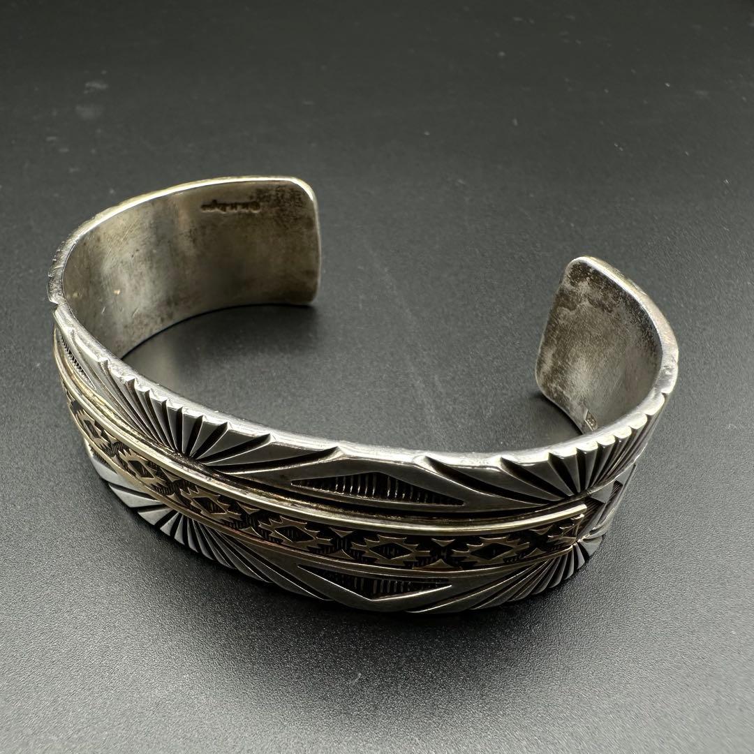 専用　Navajo M.M. ROGERS 14K スタンプワーク バングル