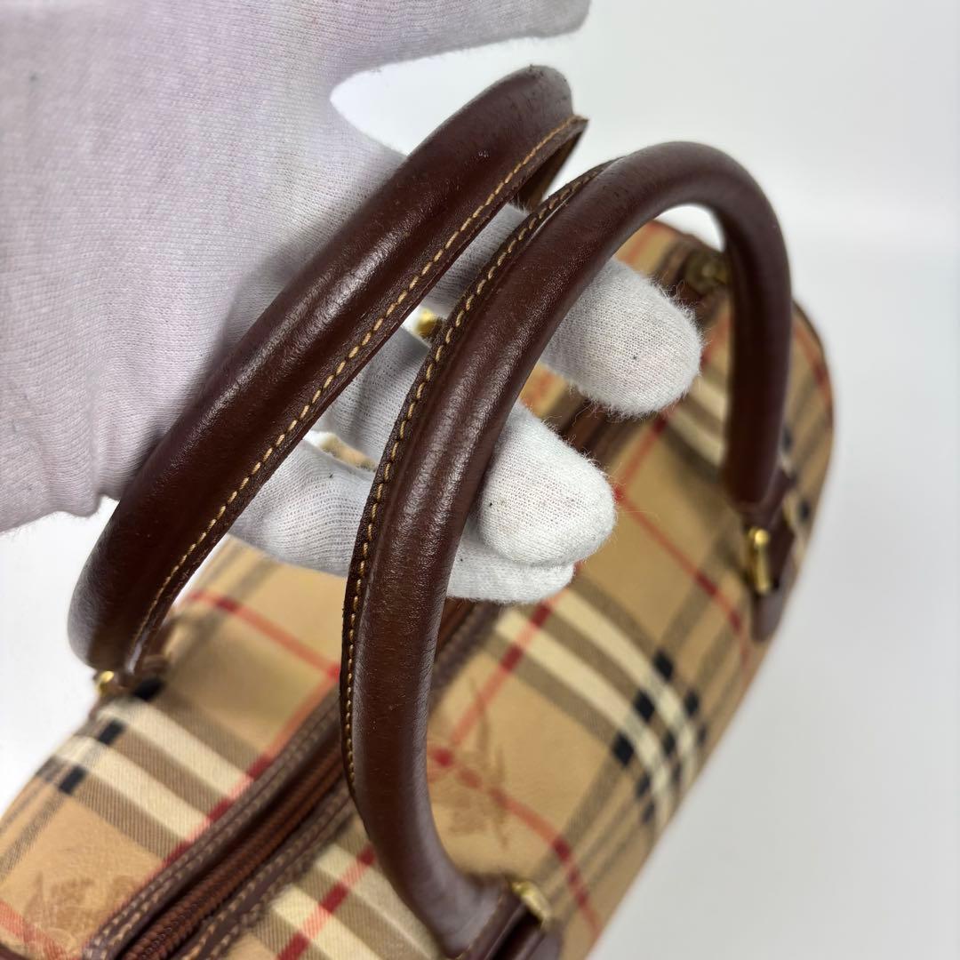 【希少】BURBERRYS バーバリー　ミニボストンバッグ　ノバチェック　PVC