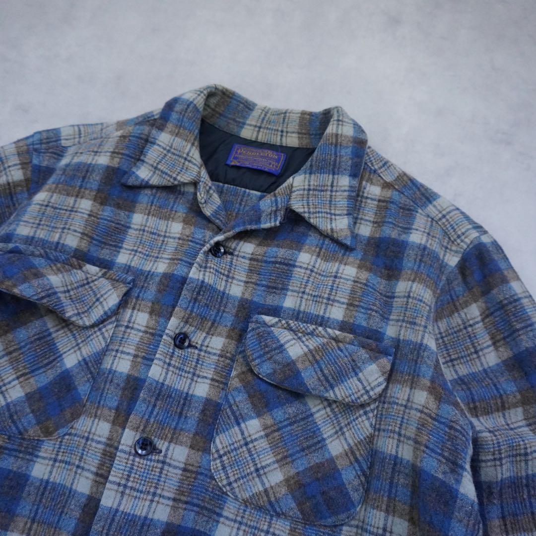 【70s】pendletonペンドルトン ボードシャツ USA製 ブルー L