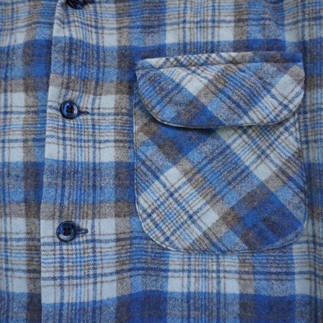 【70s】pendletonペンドルトン ボードシャツ USA製 ブルー L