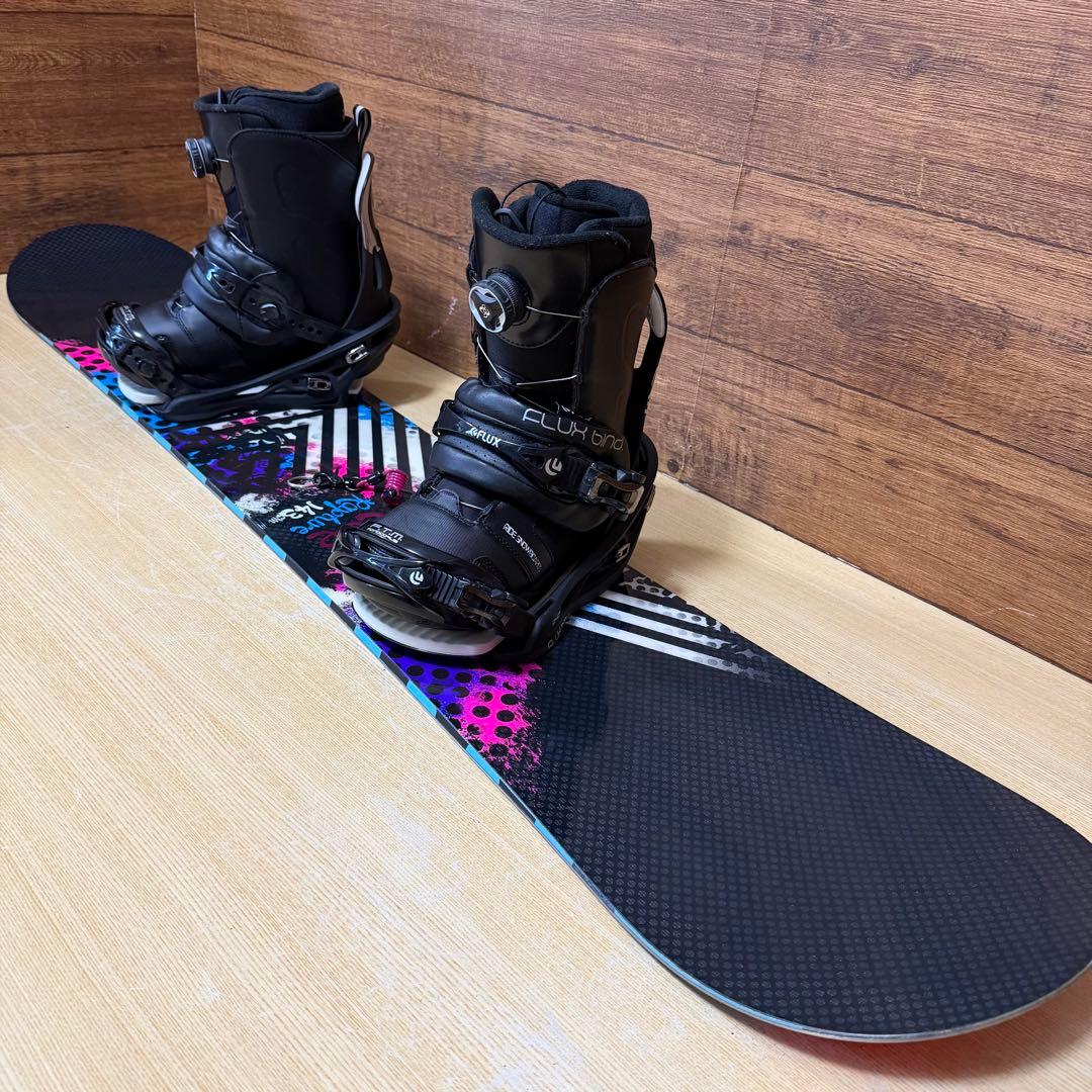 美品　RIDE FLUX レディース　スノーボード5点　初心者オススメ　かわいい